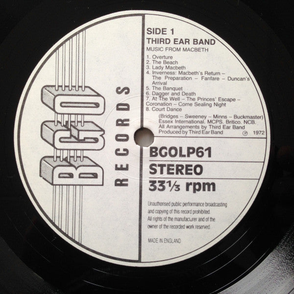 Third Ear Band : Music From Macbeth (LP, Album, RE)