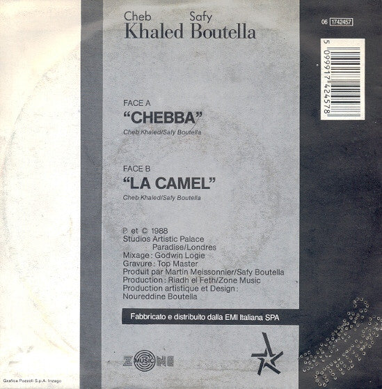 Khaled & Safy Boutella : Chebba / La Camel (7")