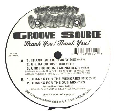 Groove Source : Thank You! Thank You! (12")