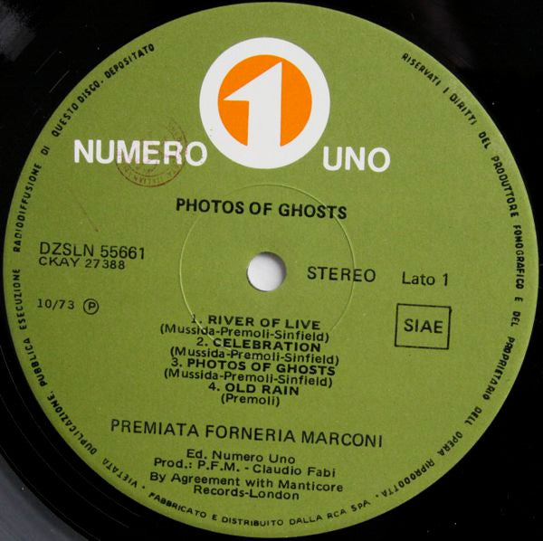 Premiata Forneria Marconi : Photos Of Ghosts (LP, Album)