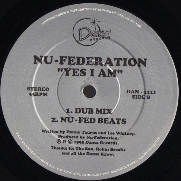 Nu Federation : Yes I Am (12")