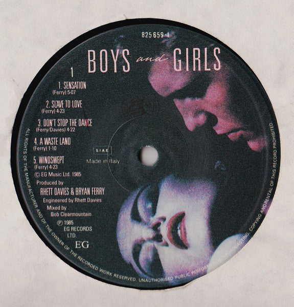 Bryan Ferry : Boys And Girls (LP, Album)