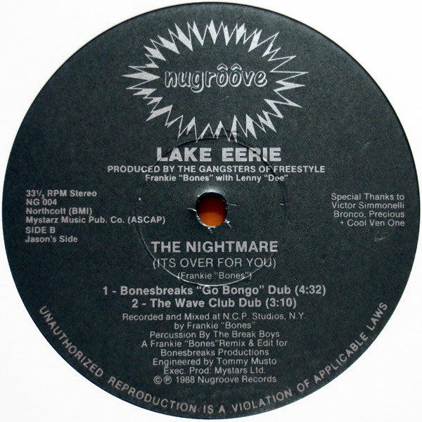 Lake Eerie : The Nightmare (Its Over For You) (12")