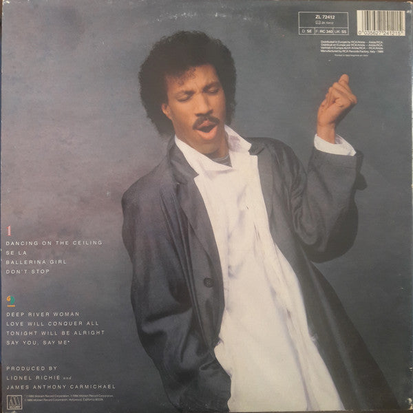 Lionel Richie : Dancing On The Ceiling (LP, Album, Gat)