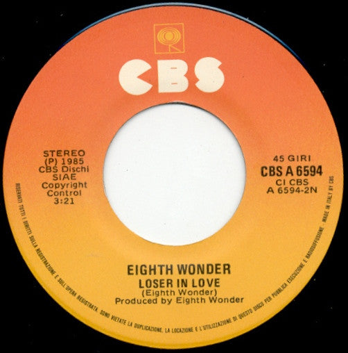 Eighth Wonder : Stay With Me (7", Single)