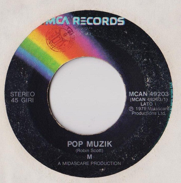 M (2) : Pop Muzik (7", Single)