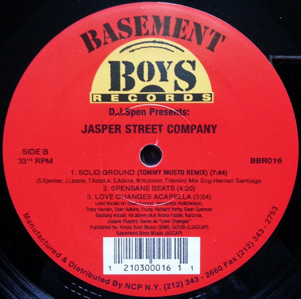 DJ Spen Presents Jasper Street Co. : Love Changes (12")