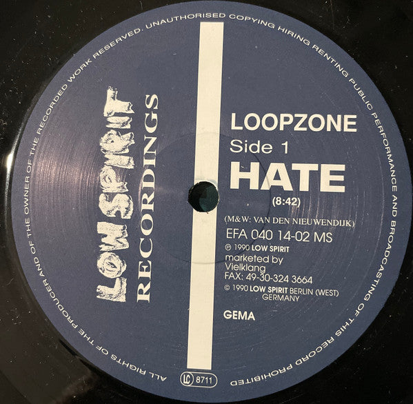 Loopzone : Hate (12")