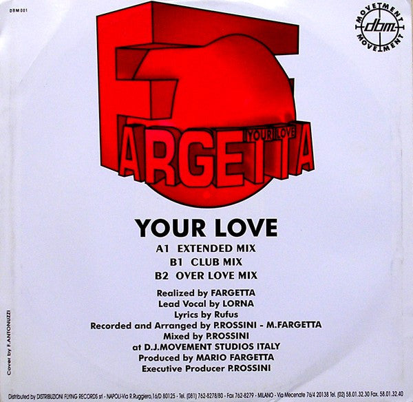 Fargetta : Your Love (12")