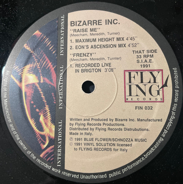 Bizarre Inc : Such A Feeling / Raise Me (12")