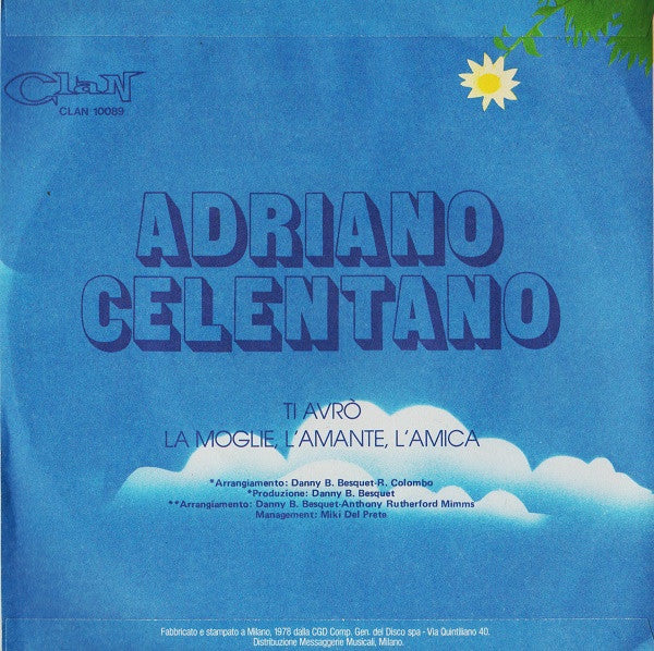 Adriano Celentano : Ti Avrò (7", Single)