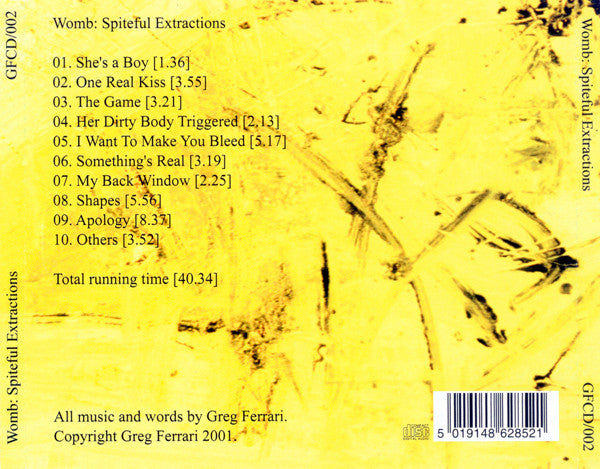 Womb (2) : Spiteful Extractions (CD, Album)