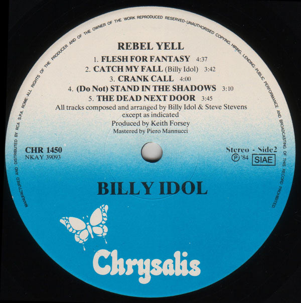 Billy Idol : Rebel Yell (LP, Album)