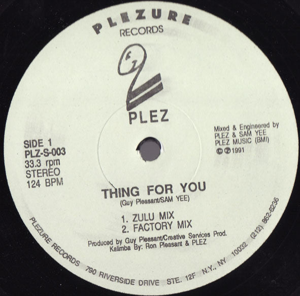 Plez : Thing For You (12")