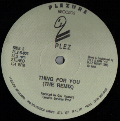 Plez : Thing For You (12")