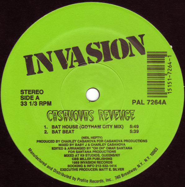 Casanovas Revenge* : Bat House (12")
