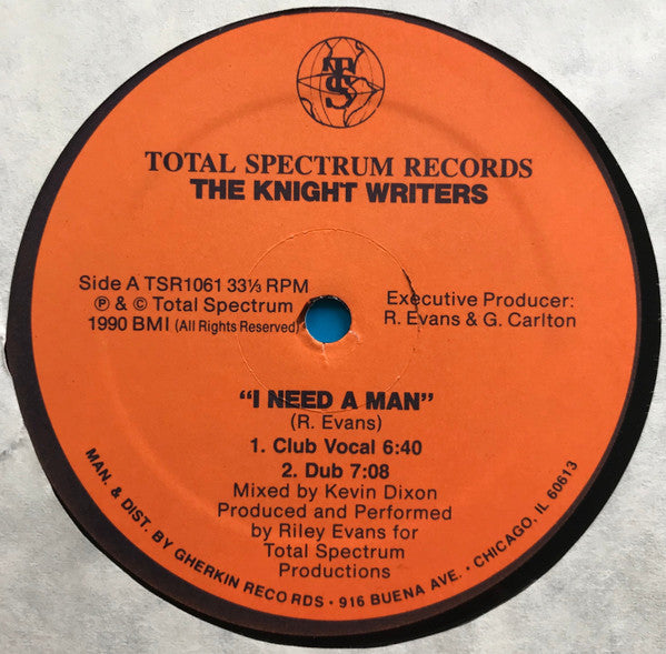 The Knight Writers : I Need A Man (12")