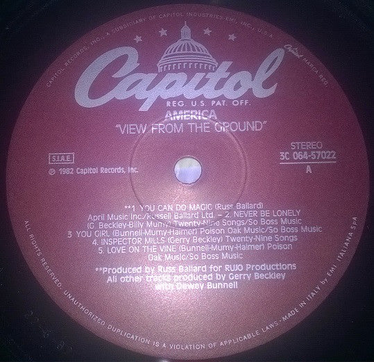 America (2) : View From The Ground (LP, Album)