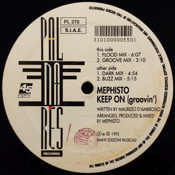 Mephisto : Keep On (Groovin') (12")