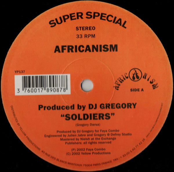 Africanism Produced By DJ Gregory : Soldiers (12")