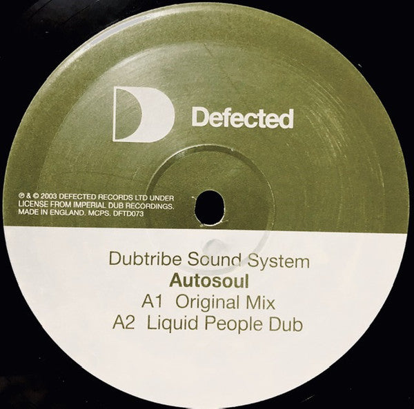 Dubtribe Sound System : Autosoul (12")