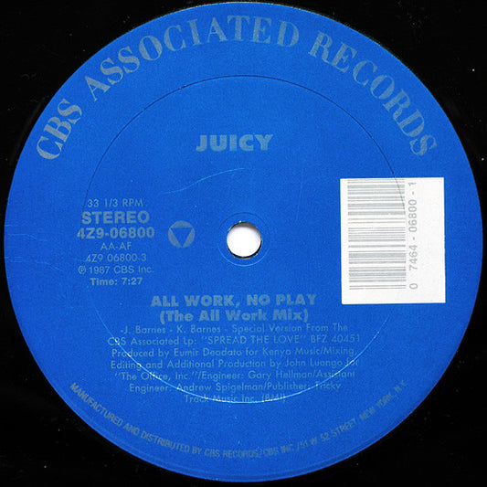 Juicy : All Work, No Play (12")