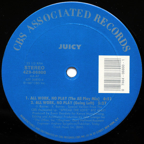 Juicy : All Work, No Play (12")