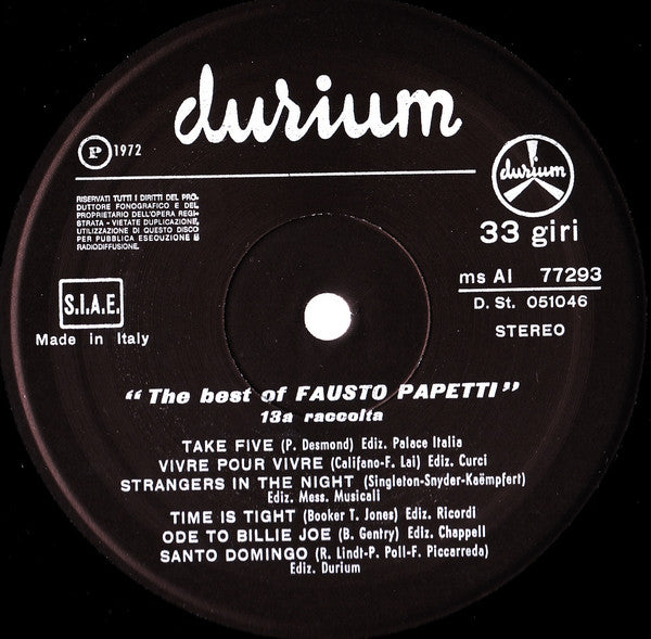 Fausto Papetti Sax* : 13a Raccolta - The Best Of Fausto Papetti (LP, Comp)