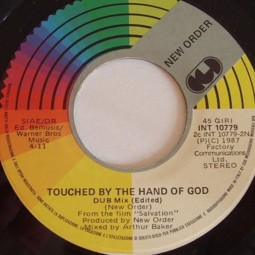 New Order : Touched By The Hand Of God (7", Single)