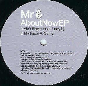 Mr. G : About Now EP (12", EP)