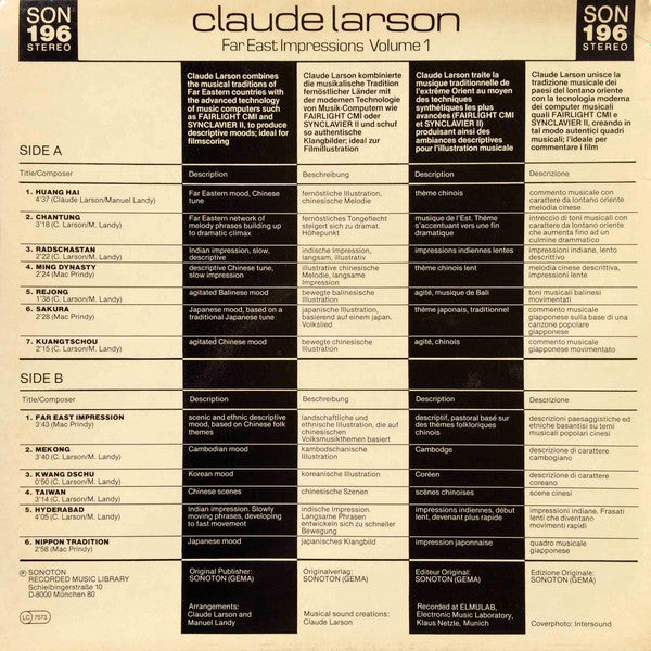 Claude Larson : Far East Impressions Volume 1 (LP)