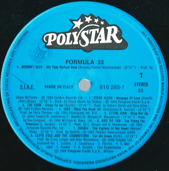 Various : Formula 33 (LP, Comp, Mixed)