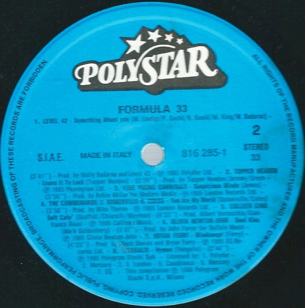 Various : Formula 33 (LP, Comp, Mixed)