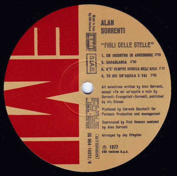 Alan Sorrenti : Figli Delle Stelle (LP, Album)