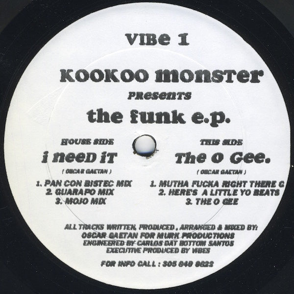 Kookoo Monster : The Funk E.P. (12", EP)