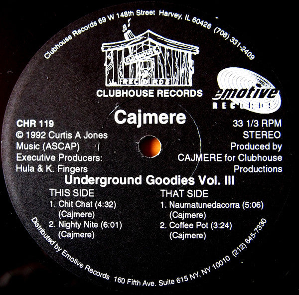 Cajmere : Underground Goodies Vol. III (12")