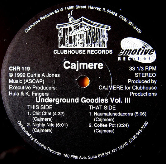 Cajmere : Underground Goodies Vol. III (12")