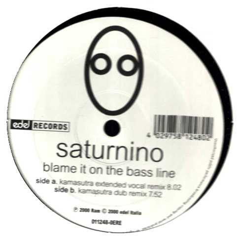 Saturnino : Blame It On The Bass Line (12")