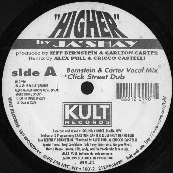 Ja'shay : Higher (12")