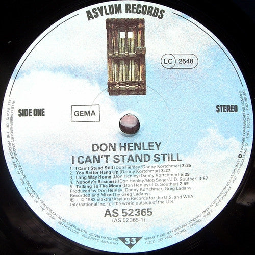 Don Henley : I Can't Stand Still (LP, Album)