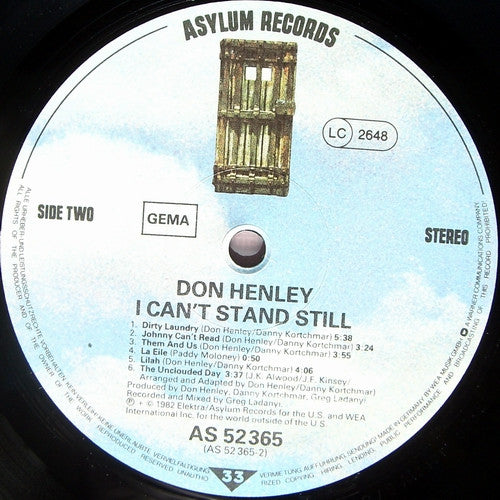 Don Henley : I Can't Stand Still (LP, Album)