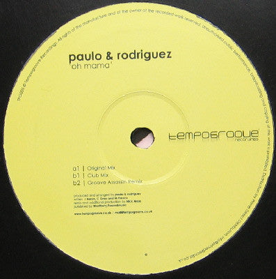 Paulo & Rodriguez : Oh Mama (12")