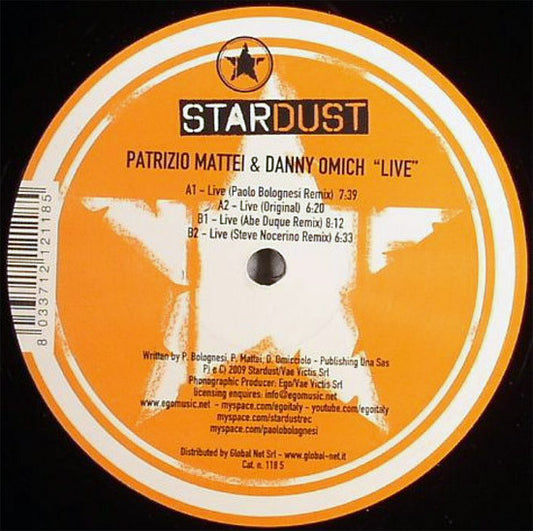 Patrizio Mattei & Danny Omich* : Live (12")