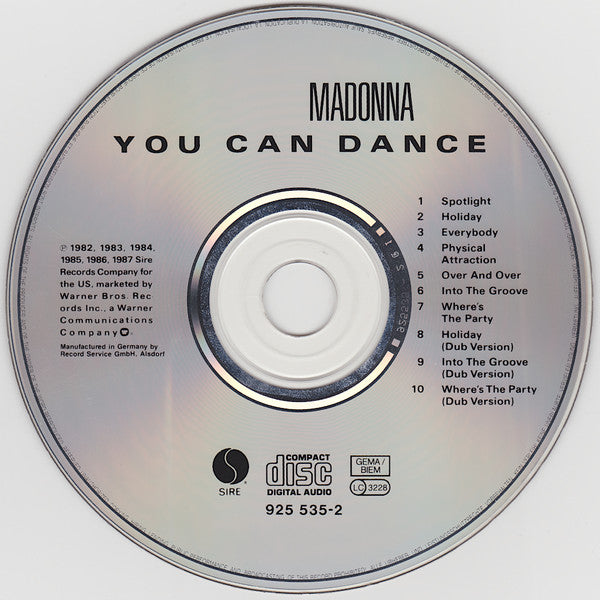 Madonna : You Can Dance (CD, Comp, P/Mixed)