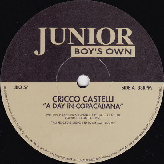 Cricco Castelli : A Day In Copacabana (12")