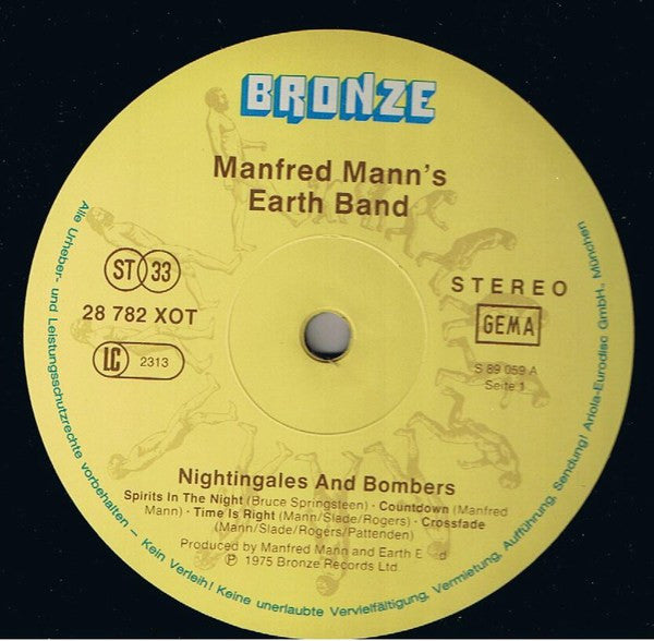 Manfred Mann's Earth Band : Nightingales & Bombers (LP, Album, RE)