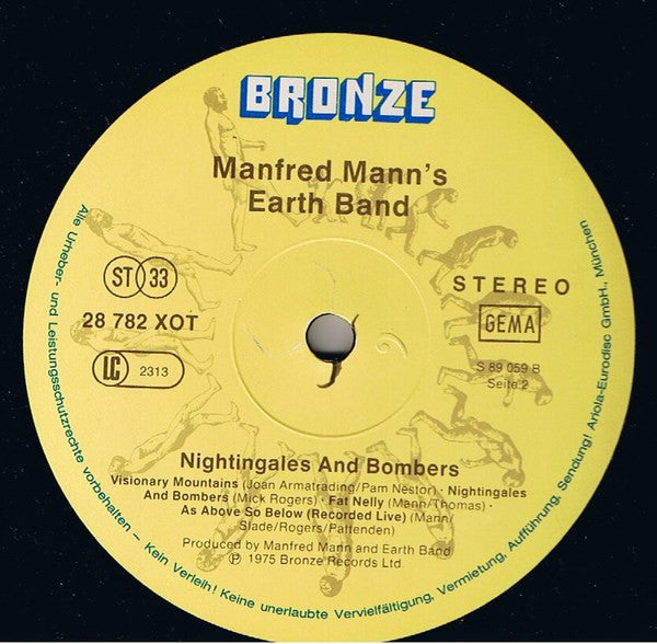 Manfred Mann's Earth Band : Nightingales & Bombers (LP, Album, RE)