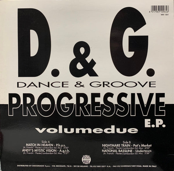 D & G* : Progressive E.P. Volumedue (12", EP)