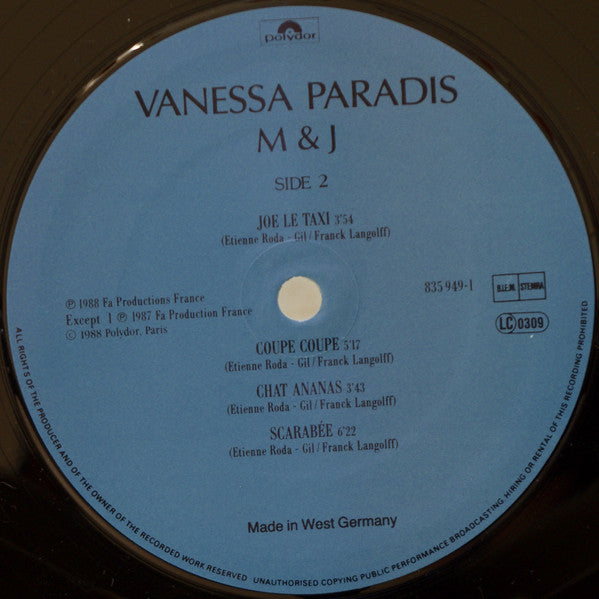 Vanessa Paradis : M & J (LP, Album)