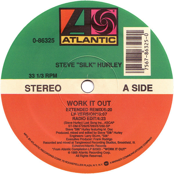 Steve "Silk" Hurley : Work It Out (12")